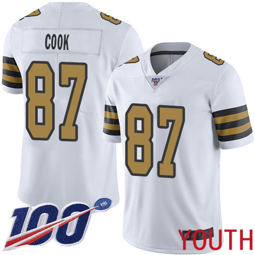 New Orleans Saints Limited White Youth Jared Cook Jersey NFL Football #87 100th Season Rush Vapor Untouchable Jersey
